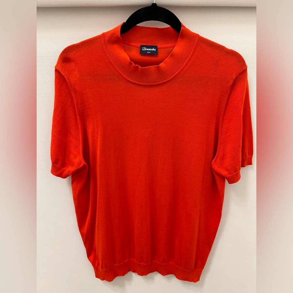 Drumohr Men's Bold Red Short Sleeve Tee